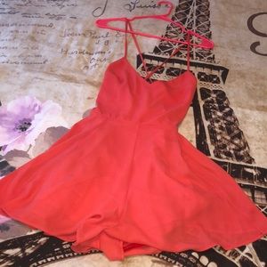 Express Romper with lace up back